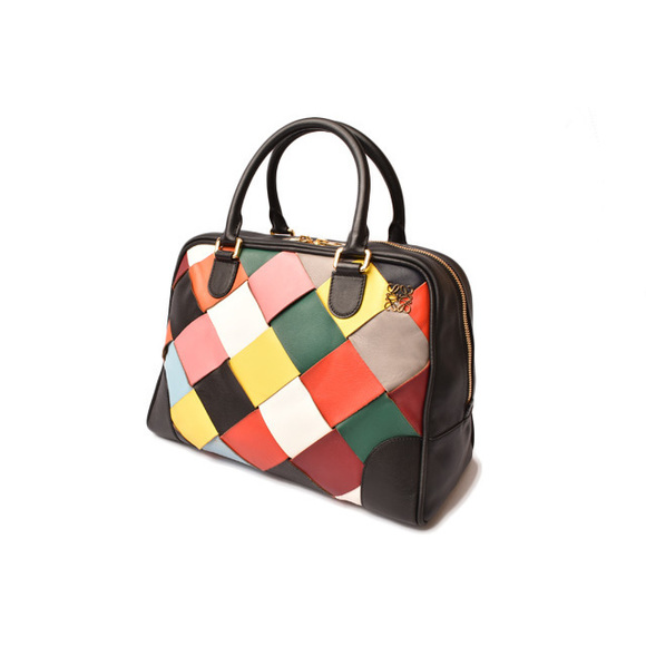 Loewe Handbag Amazona 75 Large Multicolor Black - Picture 2 of 11